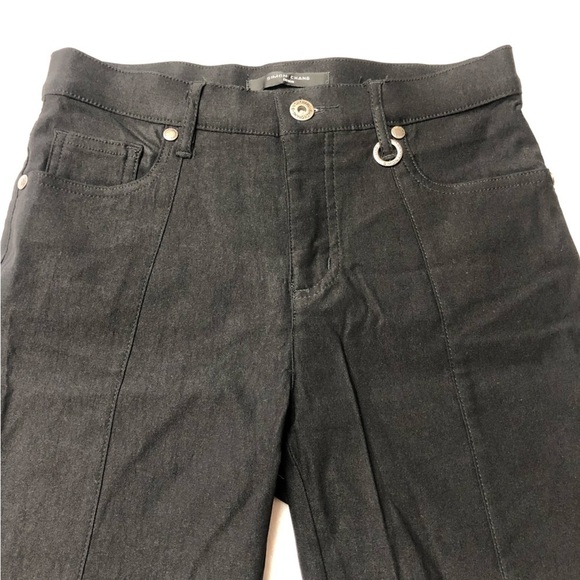 NWOT Simon Chang Black Capri Pants Size 0 - Picture 2 of 8